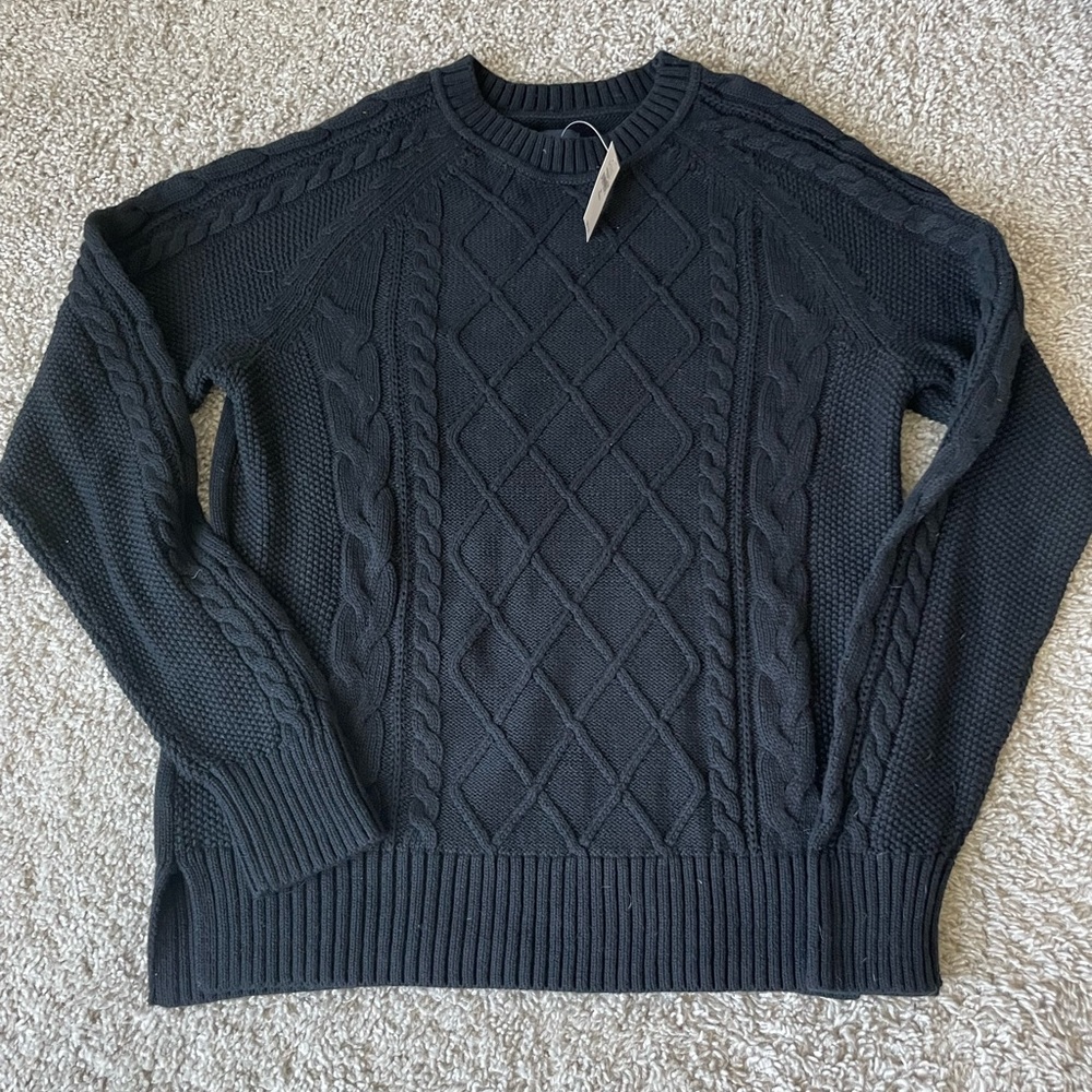 NWT Gap small tall black cotton sweater